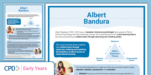 Mediational Processes Albert Bandura Child Development Social