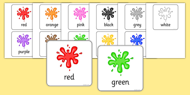 Colour Flash Cards - colour, flash cards, visual aids, cards