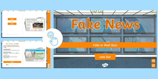 Free Fake News Interactive Quiz Twinkl Go