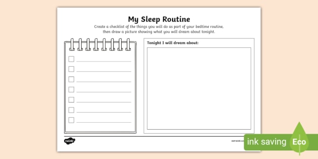 My Sleep Routine Checklist (teacher made)