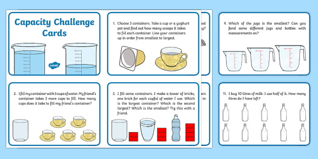 capacity homework year 1