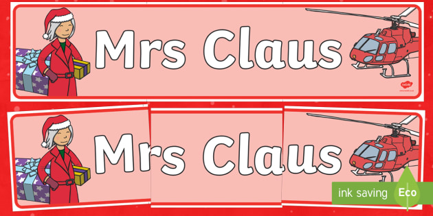 Mrs Claus Display Banner Teacher Made