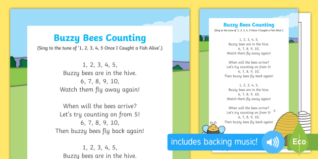 Buzzy Bees Counting Song Teacher Made