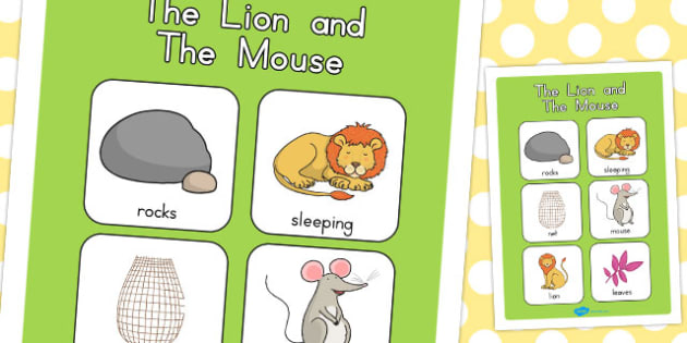 cartoon pictures of lion and mouse