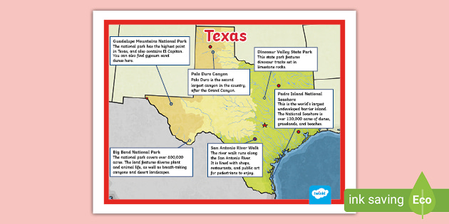 Texas Geographical Map