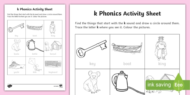 phonics k sound worksheet teacher made primary resources