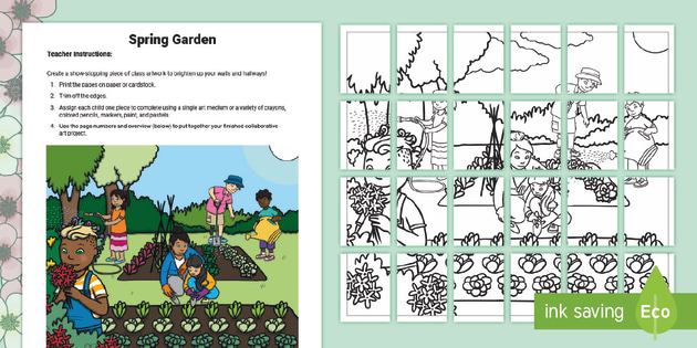 Garden Collaborative Art | Learning Resources | Twinkl USA