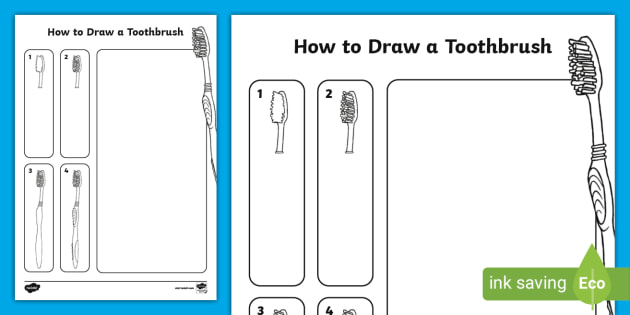 FREE! - How to Draw a Toothbrush Guide (teacher made)