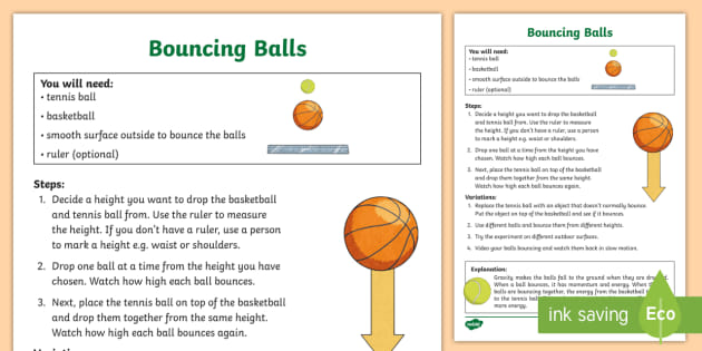 bouncy ball science project