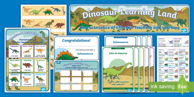 Dinosaur-Themed CoETL Display Pack (teacher made)