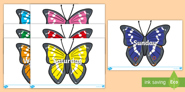 Days of the Week on Emperor Butterflies