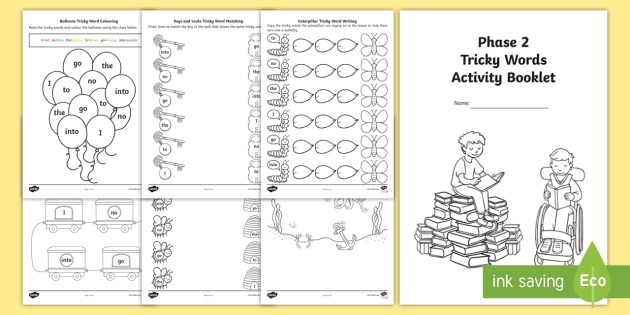 Phase 2 Phonics Tricky Words Activity Booklet Teacher Made