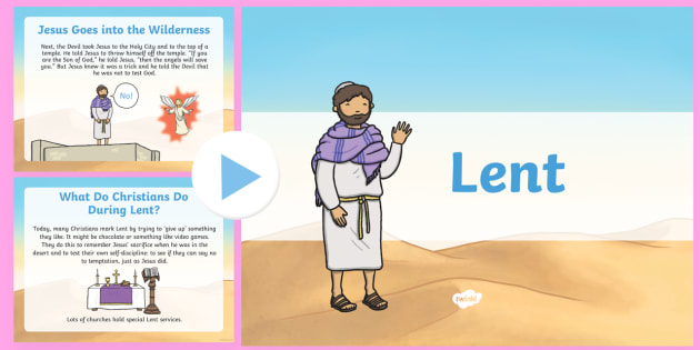 Jesus Temptation In The Desert Powerpoint Lent Ash Wednesday Bible Story