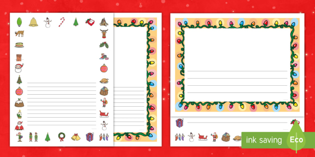 Christmas Page Border Pack - Letter Writing Template