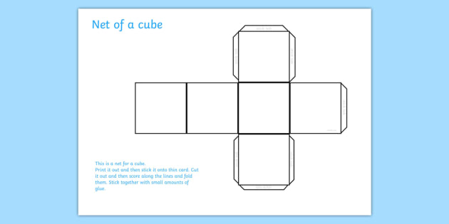 Cube Net cube shapes shape net cube shape net maths dice