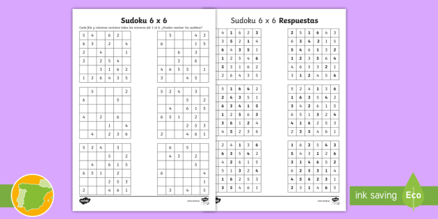 6) Cómo resolver un SUDOKU de 6x6. NIVEL FÁCIL. 