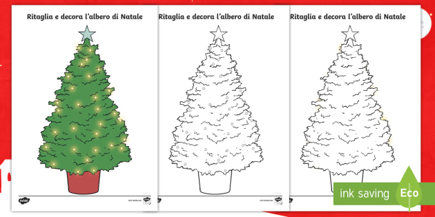 Stella Di Natale Da Colorare E Ritagliare.Ritaglia E Dedora L Albero Di Natale Attivita