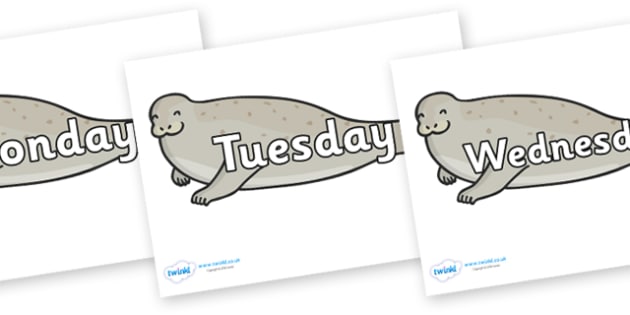 Days of the Week on Seals