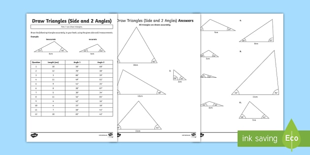 Year 6 Drawing Triangles Worksheets Teacher Made
