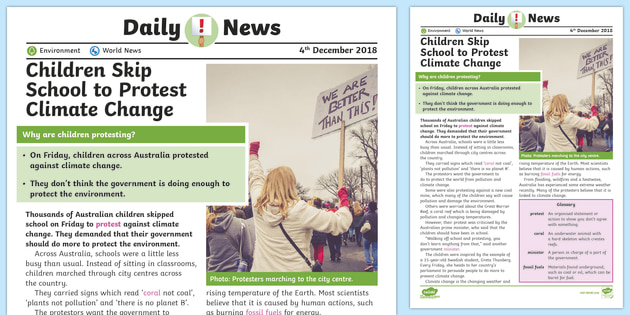 Uks2 Children Protest Climate Change Daily News Story