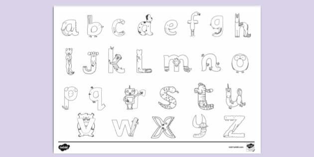 n (lowercase) Alphabet Lore Coloring Page for Kids - Free Alphabet Lore  Printable Coloring Pages Online for Kids 