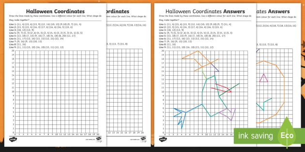 FREE! - KS2 Halloween Coordinates Activity Pack - Primary Resources