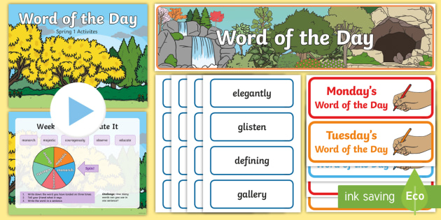 Year 2 Spring 1 Word of the Day Display Pack