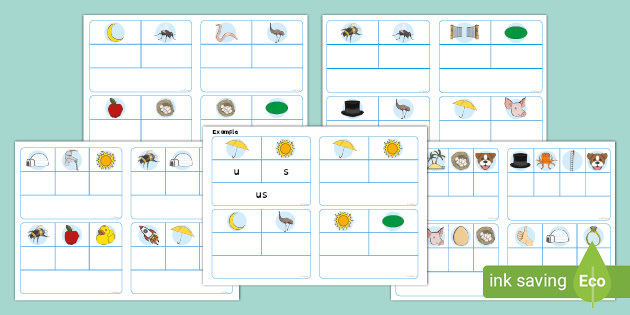 Visual Cue Phonics Sight Word Spelling Cards (teacher made)