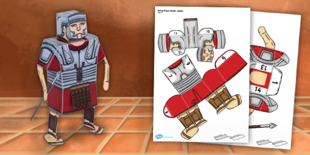 Ancient Rome Paper Model Soldier Teacher Made