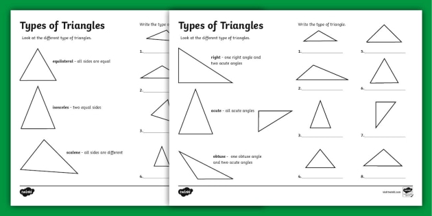 Classifying Triangles Practice Worksheet | Twinkl USA