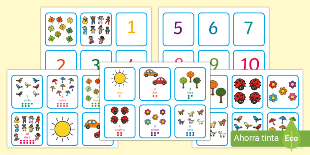 Contemos! Tarjetas de números del al 10