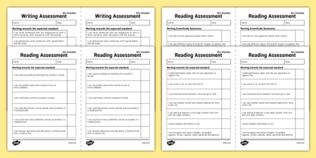 KS1 Exemplifications - I Can Statements Checklist Pack