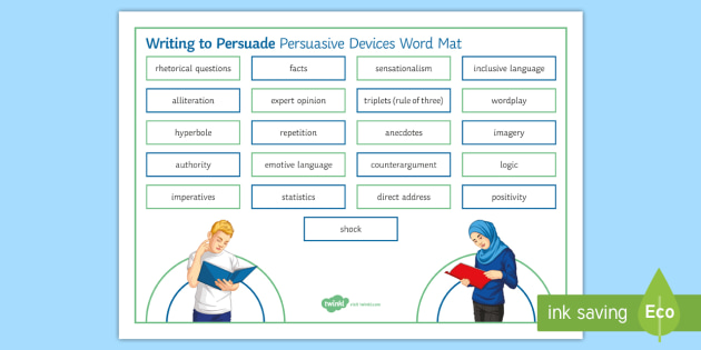 Persuasive Devices Word Mat (teacher Made)