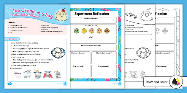 Edible Ice Cream in a Bag Science Experiment for Kids