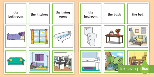 Parts Of The House, Thing In The Bedroom Free Activities online