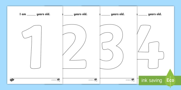 Age 1 To 10 Big Numbers Colouring Pages Teacher Made