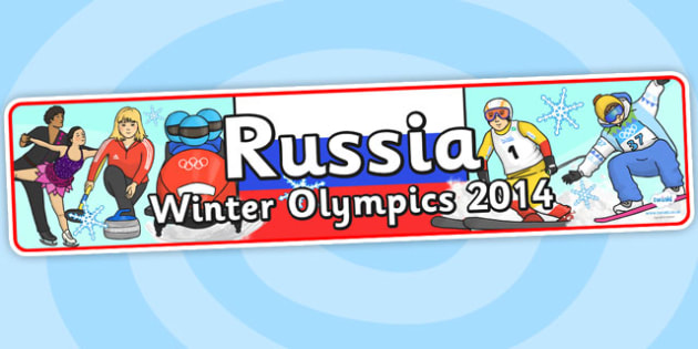 Russian Winter Olympics Display Banner Teacher Made
