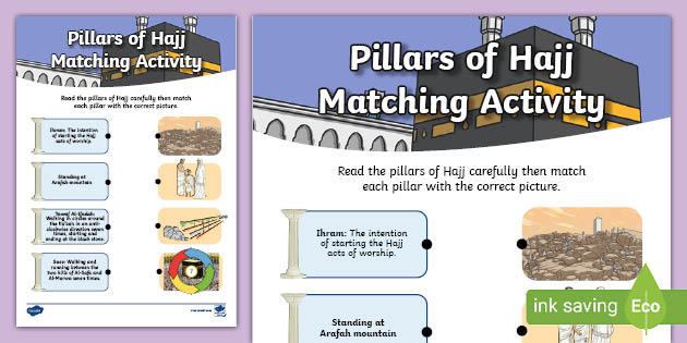 Pillars Of Hajj Matching Activity Teacher Made 