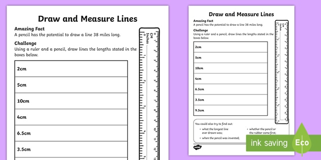 measure a line worksheet worksheet