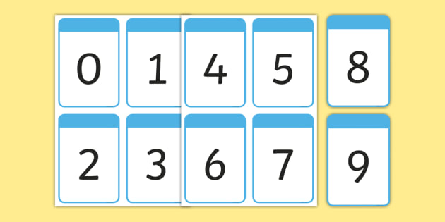 Number Digit Cards 0 9 Number Digit Cards 0 9