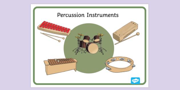 FREE! - Percussion Instruments Poster | Display Resources | Twinkl