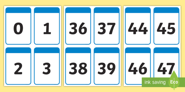 Number Digit Cards (0-50) (Teacher-Made)