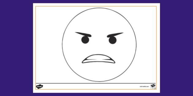 angry face coloring pages