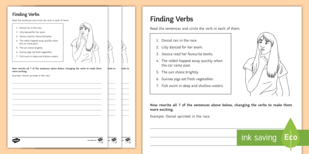 Find the Verbs Worksheet / Worksheet (Teacher-Made)