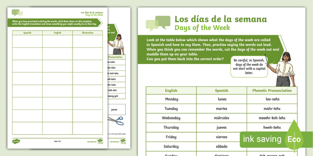 Vocabulary 101 - Vocabulario Days of the week - Días de la semana  #vocabulary #vocabulario #days #week #spanish #english #spanishclass…