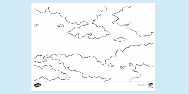 free coloring pages of clouds