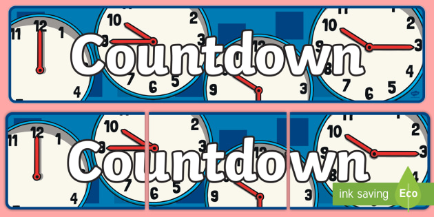 Countdown Ks1 Ks2 Display Banner Teacher Made