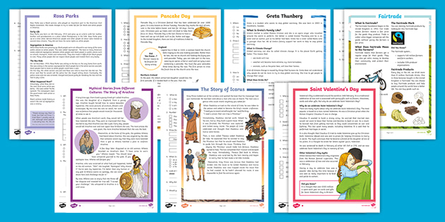 LKS2 February Reading Comprehension Activity Pack