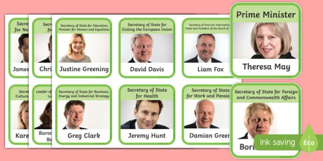 Uk Government Cabinet Roles July 2016 Information Cards