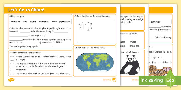 Ks1 Revision Activity Mat Let S Go To China Teacher Made